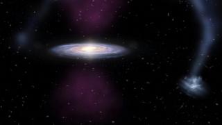 Artists' impression of the giant flare in the Milky Way