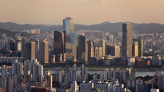 A photo taken on September 7, 2015 shows a general view of the Yeouido district of central Seoul.