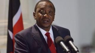Rais Uhuru kenyatta akitoa hotuba yake