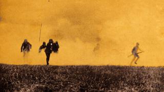 Foto fechada 1914 de un ataque alemán con gas durante la Primera Guerra Mundial.