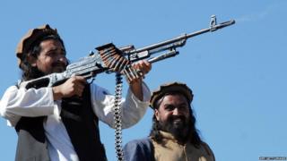 Qaar ka mid ah dagaalyahannada Taliban