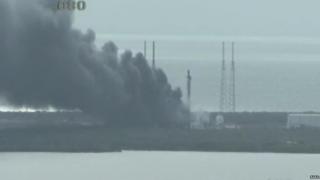Взрыв ракеты Falcon 9