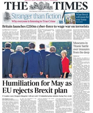 Newspaper Headlines: 'Your Brexit's Broken' And 'May Humiliated' - BBC News