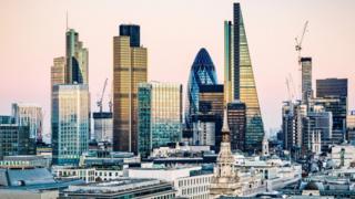 General view of the City of London