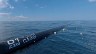 The Ocean Cleanup from the surface
