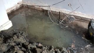 Photo of the hole in the living room