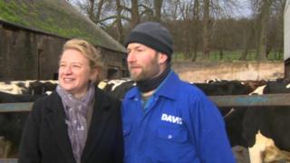 Natalie Bennett (l) and David Downs (r)