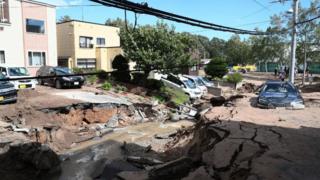 Destrucción causada por el terremoto en Japón.