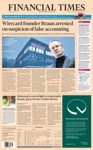 Titelseite der Financial Times 24.06.20
