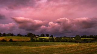 A thundery sky