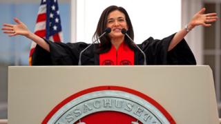 Facebook Chief Operating Officer Sheryl Sandberg gives the commencement address at the 2018 Massachusetts Institute of Technology commencement in Cambridge, MA on June 8, 2018