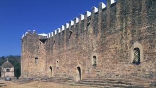 Facade of the Church of Our Lady Mary of Zion in Aksum, Ethiopia