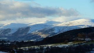 Snow on hills