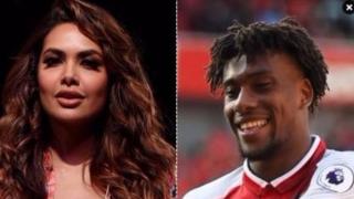 Esha Gupta na Alex Iwobi