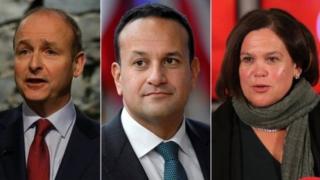 Micheál Martin, Leo Varadkar and Mary Lou McDonald