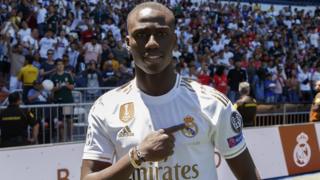 Ferland Mendy in a Real Madrid shirt