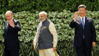 রুশ ও চীনা প্রেসিডেন্টের সাথে ভারতীয় প্রধানমন্ত্রী