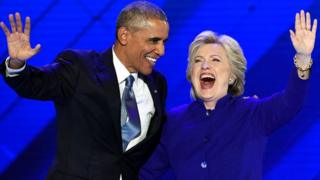 Barack Obama and Hillary Clinton