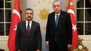 M﻿erkez Bankası Başkanı Şahap Kavcıoğlu ve Cumhurbaşkanı Recep Tayyip Erdoğan