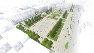 Artist's impression of George Square redevelopment