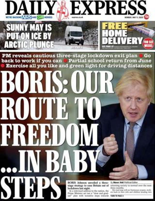 Die Daily Express Titelseite 11. Mai