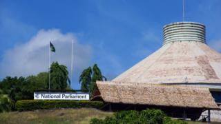 A view of the Solomon Islands parliament