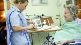 Carer in nursing home cuts up woman's food