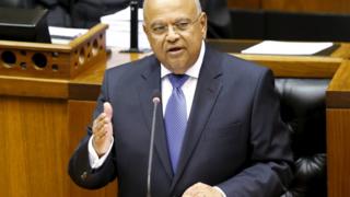 South African finance minister Pravin Gordhan