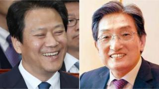 임종석 대통령비서실장(왼쪽)과 노영민 주중대사