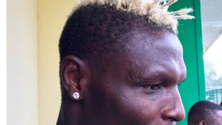 Aristide Bancé lors de sa dernière session d'entraînement, mardi 31 janvier, avant le match Burkina Faso-Egypte