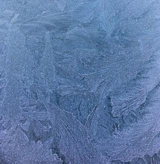 Frost of a car bonnet
