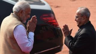 नरेंद्र मोदी-प्रणब मुखर्जी