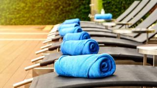 Generic image showing towels on sunbeds