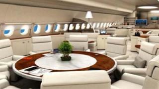 L'intérieur luxueux de l'avion de Ben Ali