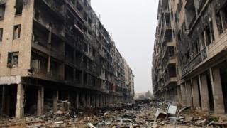آثار الدمار في حلب
