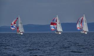 Three boats on Loch Fyne