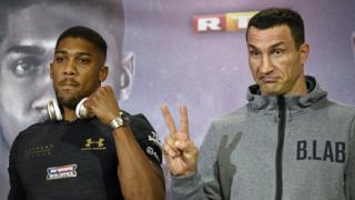 Anthony Joshua na Wladimir Klitschko barahuza ubwayi muri iri joro i London