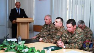 Qarabağ. Bako Sahakyan və hərbçilər. 14 dekabr 2018
