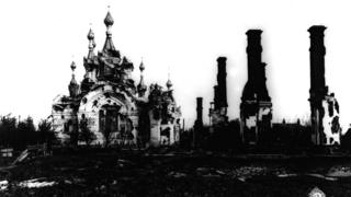 Ярославль после артиллерийских обстрелов в июле 1918 года