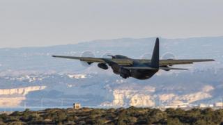 A C-130 Hercules bound for Sudan