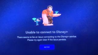 Disney+ error screen