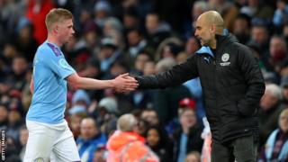 Kevin de Bruyne na Pepe Guardiola