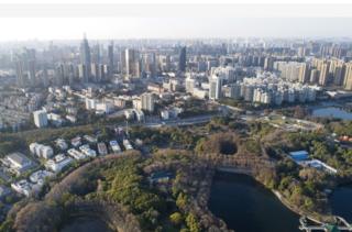 武漢東湖畔城市景觀