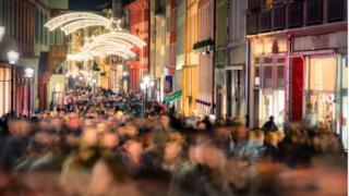 A busy shopping street