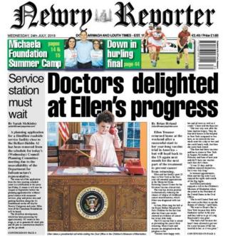 The front page of the Newry Reporter