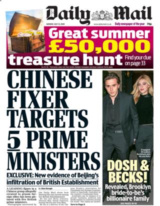 Daily Mail front page