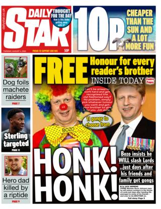 Daily Star front page