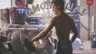 Nick Kamen stars in the famous Levi's 501 "launderette" advert from 1985