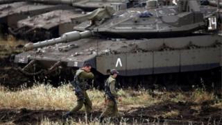 Ciidammada Israa'iil ayaa haysta buuraha Golan Heights ee ku yaalla Koonfurta Galbeed ee Suuriya
