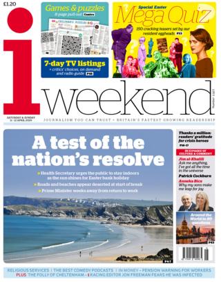 The i weekend front page 11 April